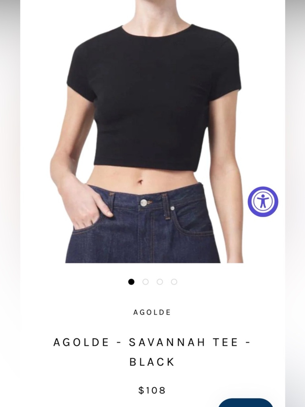 NWT Agolde black tee